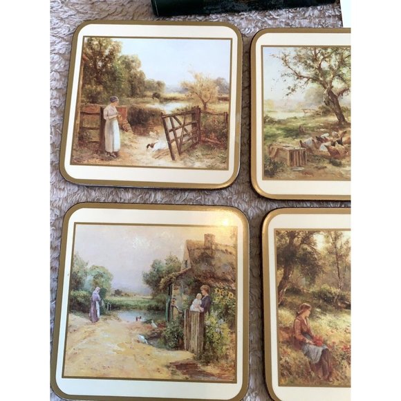 Pimpernel Country Life Cottage Coaster set of 6 gift - Picture 7 of 10
